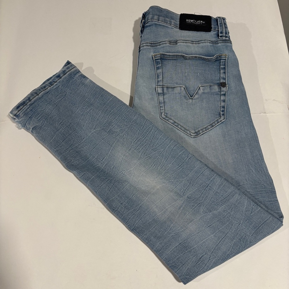 Howitzer Jeans Patriot Mens 30 X 32 Blue Straight Tactical Faded Whiskered Denim